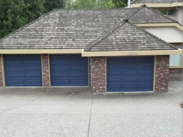 After image of a cleaned gutter at a commercial or residential property, cleared of all debris for proper water flow.